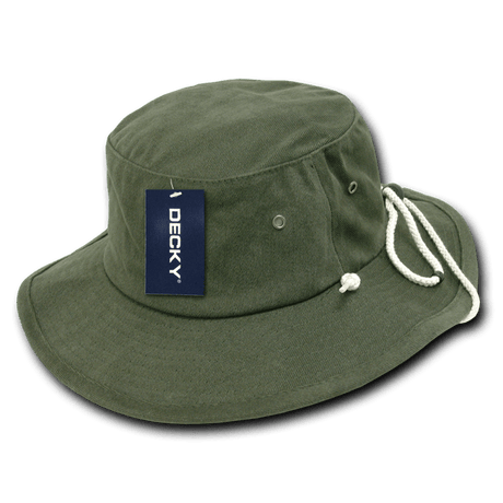 Decky Structured Cotton Aussie Hat | Decky 510 MILITARY GREEN S/M Hats