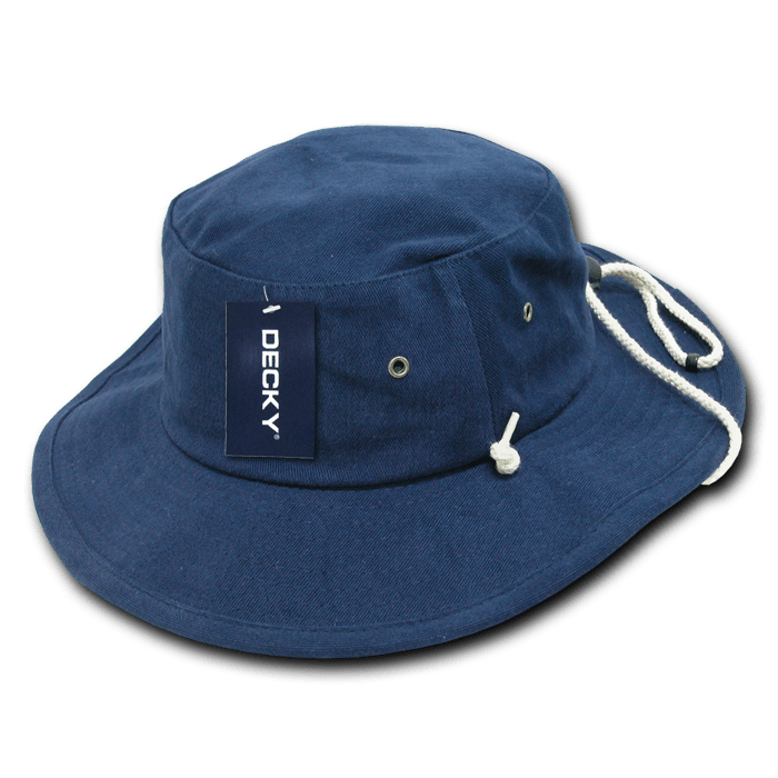 Decky Structured Cotton Aussie Hat | Decky 510 Navy L/XL Hats