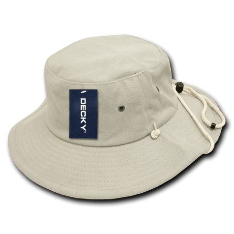 Decky Structured Cotton Aussie Hat | Decky 510 Stone S/M Hats