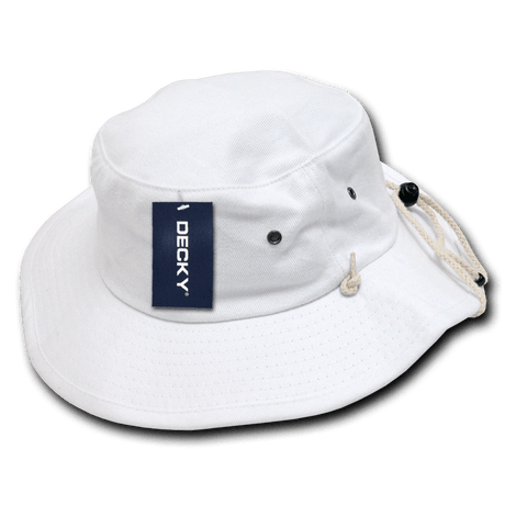 Decky Structured Cotton Aussie Hat | Decky 510 White L/XL Hats
