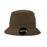 Decky Structured Cotton Fisherman's Hat | Decky 450 Brown S/M Hats