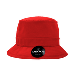 Decky Structured Cotton Fisherman's Hat | Decky 450 Red L/XL Hats