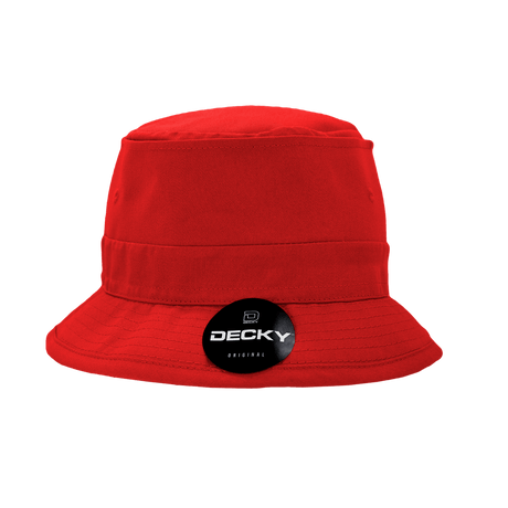 Decky Structured Cotton Fisherman's Hat | Decky 450 Red L/XL Hats