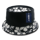 Decky Structured Floral Brim Fisherman's Hat | Decky 456 Black L/XL Hats