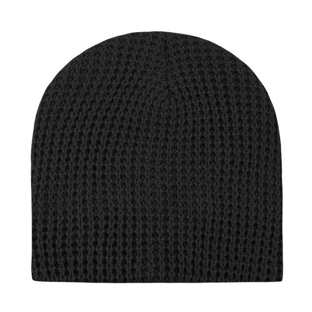Decky Waffle Beanies | Decky 8011 Black Standard Beanies