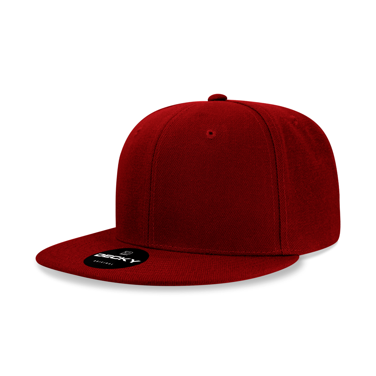 Decky Women's 6 Panel High Profile Structured Acrylic/Polyester Snapback | Decky 5121 Cardinal OSFM
