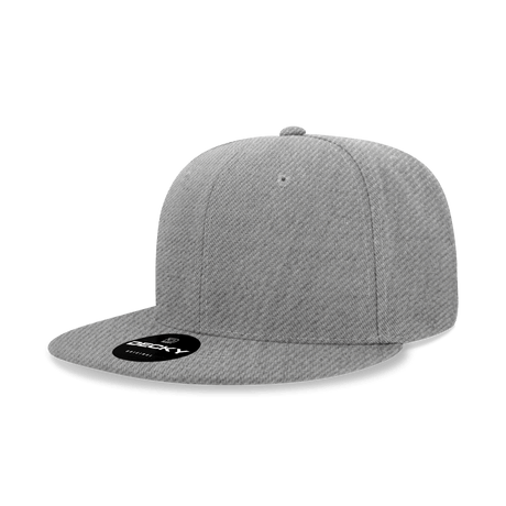 Decky Women's 6 Panel High Profile Structured Acrylic/Polyester Snapback | Decky 5121 Heather Grey OSFM