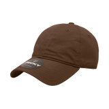 Decky Women's 6 Panel Low Profile Relaxed Cotton Cap | Decky 5120 Brown OSFM Hats