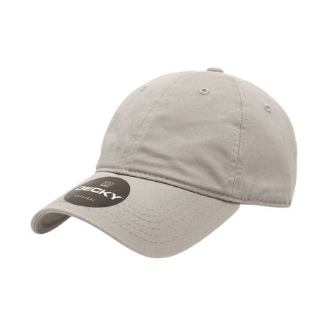 Decky Women's 6 Panel Low Profile Relaxed Cotton Cap | Decky 5120 Grey OSFM Hats