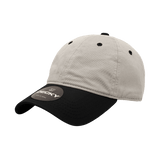 Decky Women's 6 Panel Low Profile Relaxed Cotton Cap | Decky 5120 Grey/Black OSFM Hats