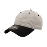 Decky Women's 6 Panel Low Profile Relaxed Cotton Cap | Decky 5120 Grey/Black OSFM Hats