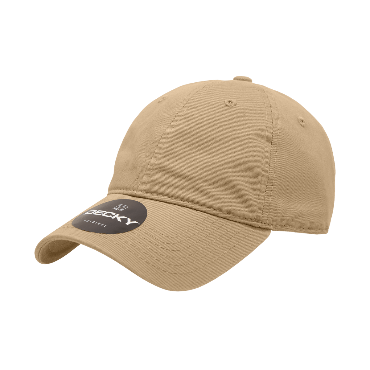 Decky Women's 6 Panel Low Profile Relaxed Cotton Cap | Decky 5120 Khaki OSFM Hats