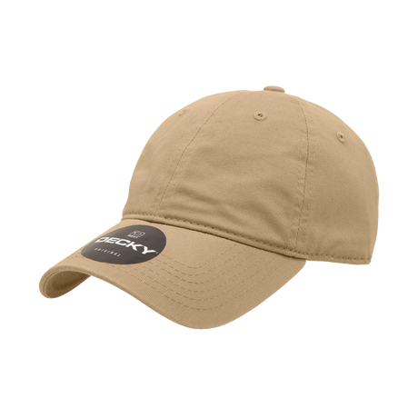 Decky Women's 6 Panel Low Profile Relaxed Cotton Cap | Decky 5120 Khaki OSFM Hats