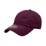 Decky Women's 6 Panel Low Profile Relaxed Cotton Cap | Decky 5120 Maroon OSFM Hats
