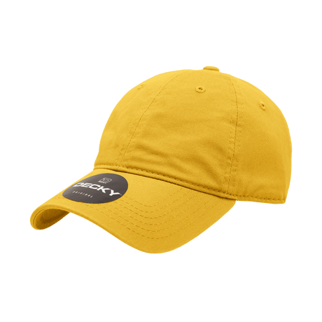 Decky Women's 6 Panel Low Profile Relaxed Cotton Cap | Decky 5120 Mustard OSFM Hats