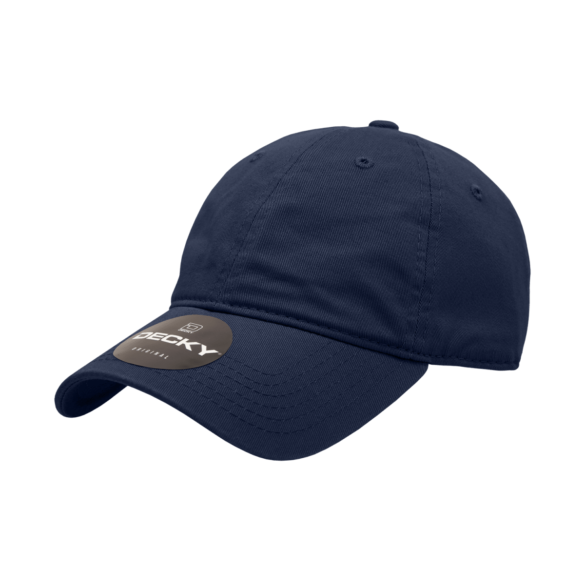 Decky Women's 6 Panel Low Profile Relaxed Cotton Cap | Decky 5120 Navy OSFM Hats