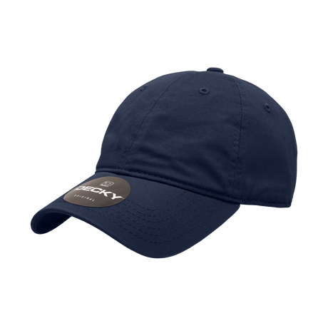Decky Women's 6 Panel Low Profile Relaxed Cotton Cap | Decky 5120 Navy OSFM Hats