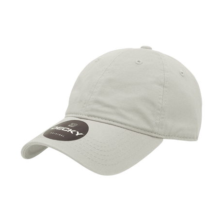 Decky Women's 6 Panel Low Profile Relaxed Cotton Cap | Decky 5120 Stone OSFM Hats