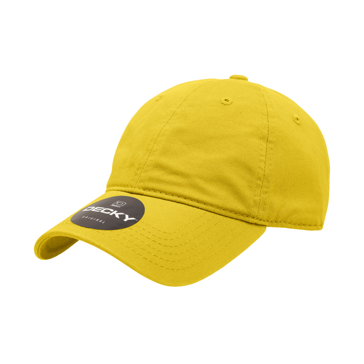 Decky Women's 6 Panel Low Profile Relaxed Cotton Cap | Decky 5120 Yellow OSFM Hats