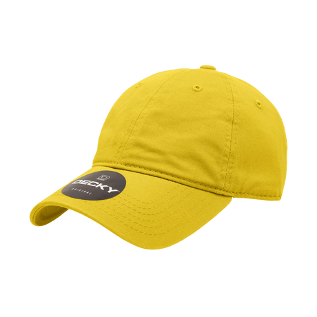 Decky Women's 6 Panel Low Profile Relaxed Cotton Cap | Decky 5120 Yellow OSFM Hats