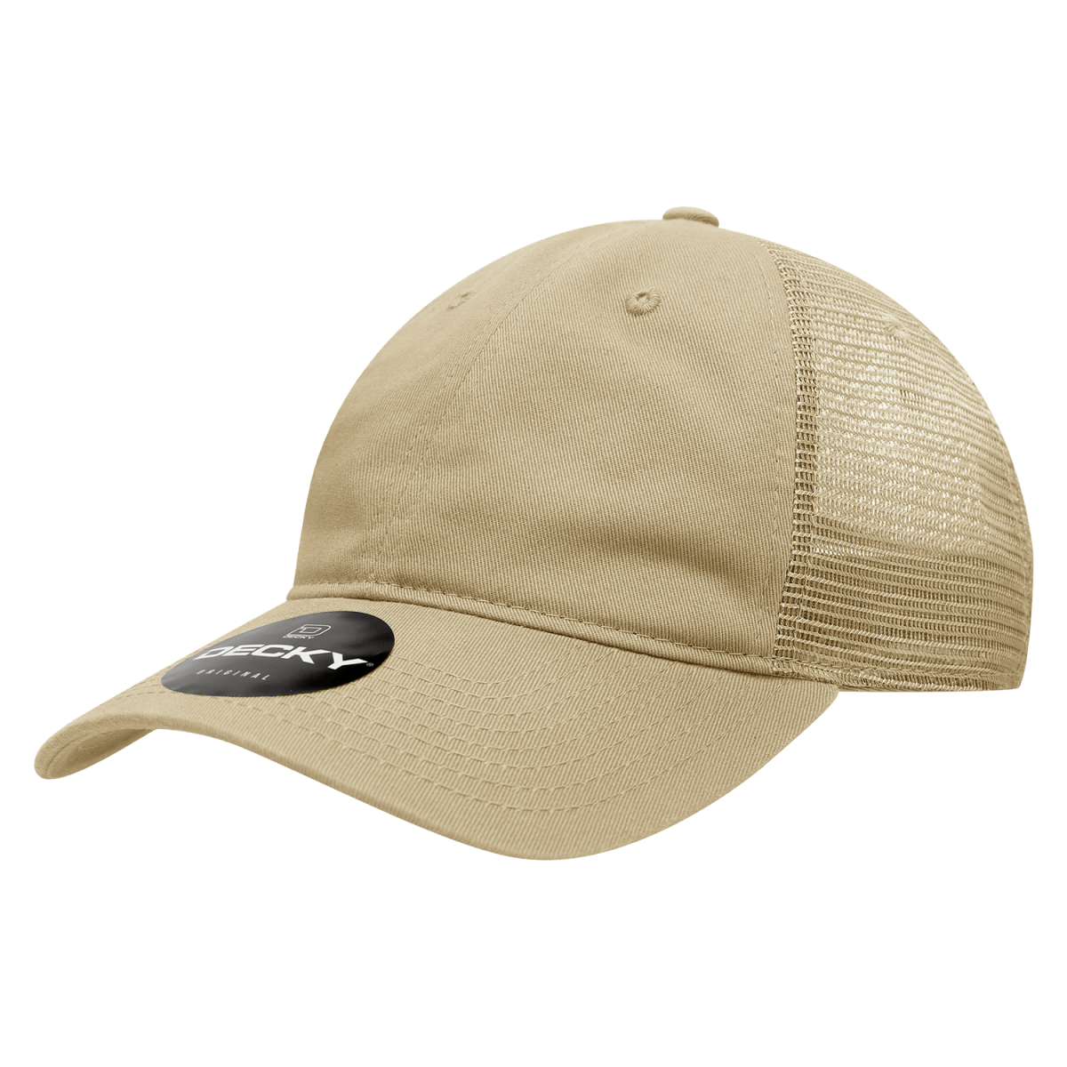 Decky Women's 6 Panel Low Profile Relaxed Cotton Trucker | Decky 5122 Khaki OSFM