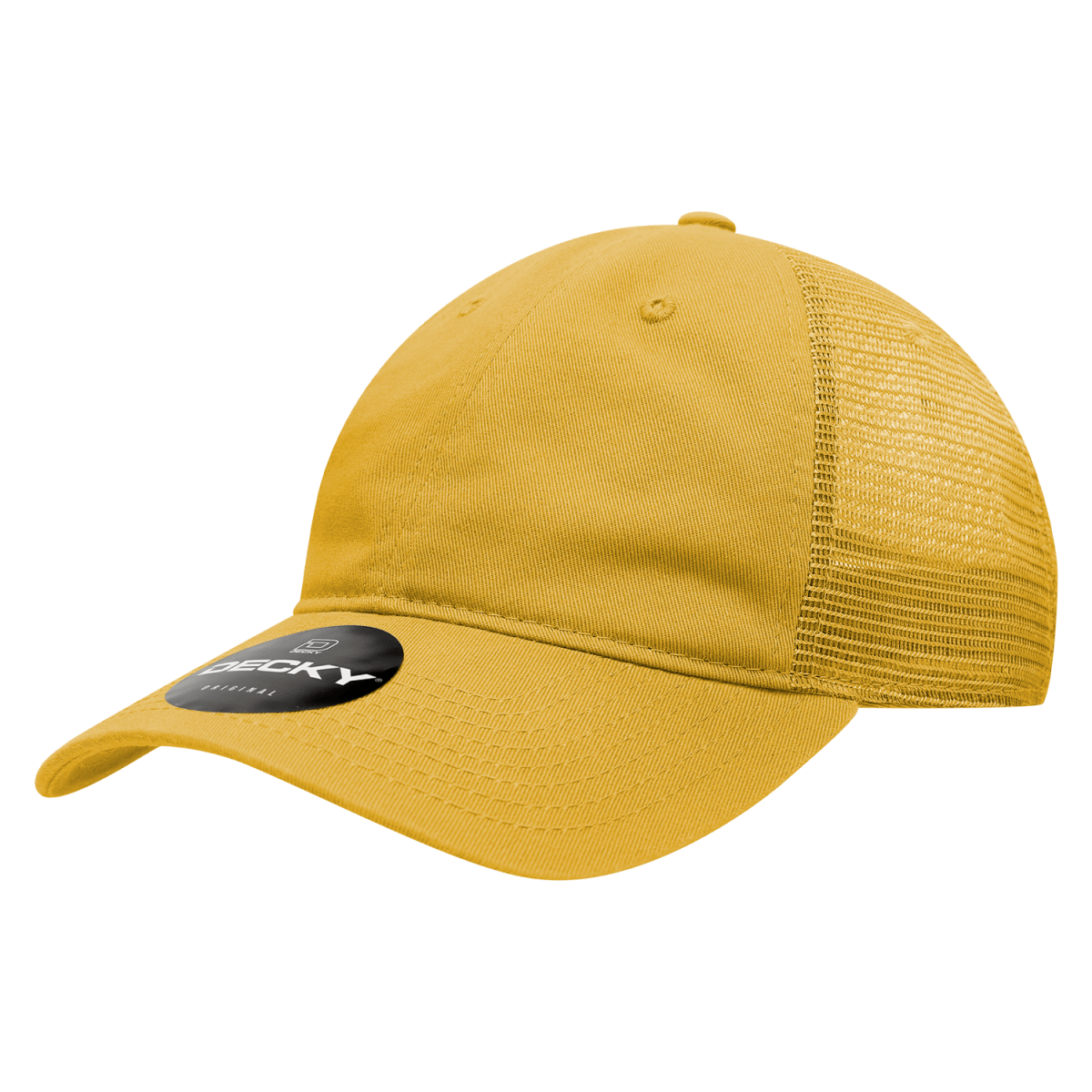 Decky Women's 6 Panel Low Profile Relaxed Cotton Trucker | Decky 5122 Mustard OSFM
