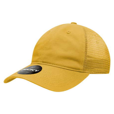 Decky Women's 6 Panel Low Profile Relaxed Cotton Trucker | Decky 5122 Mustard OSFM
