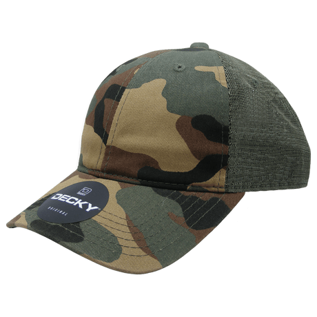 Decky Women's 6 Panel Low Profile Relaxed Cotton Trucker | Decky 5122 Woodland OSFM