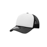 Decky Youth 5 Panel Mid Profile Structured Foam Trucker | Decky 7010 Black/White/Black Standard
