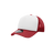 Decky Youth 5 Panel Mid Profile Structured Foam Trucker | Decky 7010 Cardinal/White/Cardinal Standard