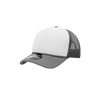 Decky Youth 5 Panel Mid Profile Structured Foam Trucker | Decky 7010 Charcoal/White/Charcoal Standard