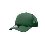 Decky Youth 5 Panel Mid Profile Structured Foam Trucker | Decky 7010 Forest Standard