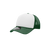Decky Youth 5 Panel Mid Profile Structured Foam Trucker | Decky 7010 Forest/White/Forest Standard