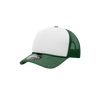 Decky Youth 5 Panel Mid Profile Structured Foam Trucker | Decky 7010 Forest/White/Forest Standard