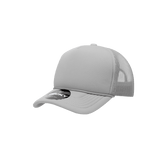 Decky Youth 5 Panel Mid Profile Structured Foam Trucker | Decky 7010 Grey Standard
