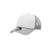 Decky Youth 5 Panel Mid Profile Structured Foam Trucker | Decky 7010 Grey/White/Grey Standard