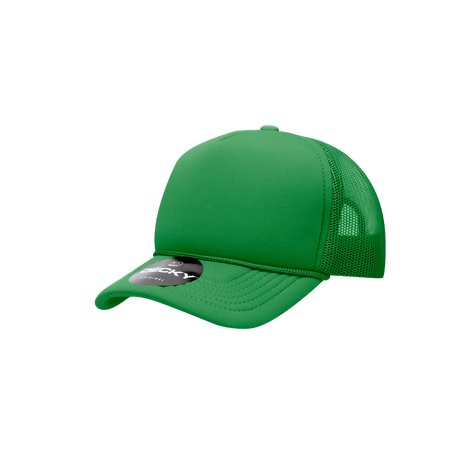 Decky Youth 5 Panel Mid Profile Structured Foam Trucker | Decky 7010 Kelly Standard