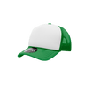 Decky Youth 5 Panel Mid Profile Structured Foam Trucker | Decky 7010 Kelly/White/Kelly Standard