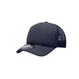Decky Youth 5 Panel Mid Profile Structured Foam Trucker | Decky 7010 Navy Standard