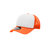 Decky Youth 5 Panel Mid Profile Structured Foam Trucker | Decky 7010 Orange/White/Orange Standard