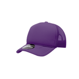 Decky Youth 5 Panel Mid Profile Structured Foam Trucker | Decky 7010 Purple Standard