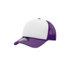 Decky Youth 5 Panel Mid Profile Structured Foam Trucker | Decky 7010 Purple/White/Purple Standard