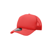 Decky Youth 5 Panel Mid Profile Structured Foam Trucker | Decky 7010 Red Standard