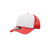 Decky Youth 5 Panel Mid Profile Structured Foam Trucker | Decky 7010 Red/White/Red Standard