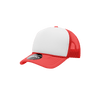 Decky Youth 5 Panel Mid Profile Structured Foam Trucker | Decky 7010 Red/White/Red Standard