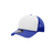 Decky Youth 5 Panel Mid Profile Structured Foam Trucker | Decky 7010 Royal/White/Royal Standard