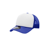 Decky Youth 5 Panel Mid Profile Structured Foam Trucker | Decky 7010 Royal/White/Royal Standard
