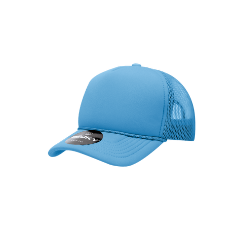 Decky Youth 5 Panel Mid Profile Structured Foam Trucker | Decky 7010 Sky Blue Standard