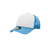 Decky Youth 5 Panel Mid Profile Structured Foam Trucker | Decky 7010 Sky/White/Sky Standard