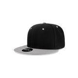 Decky Youth 6 Panel High Profile Structured Acrylic/Polyester Snapback | Decky 7011 Black/Grey OSFM